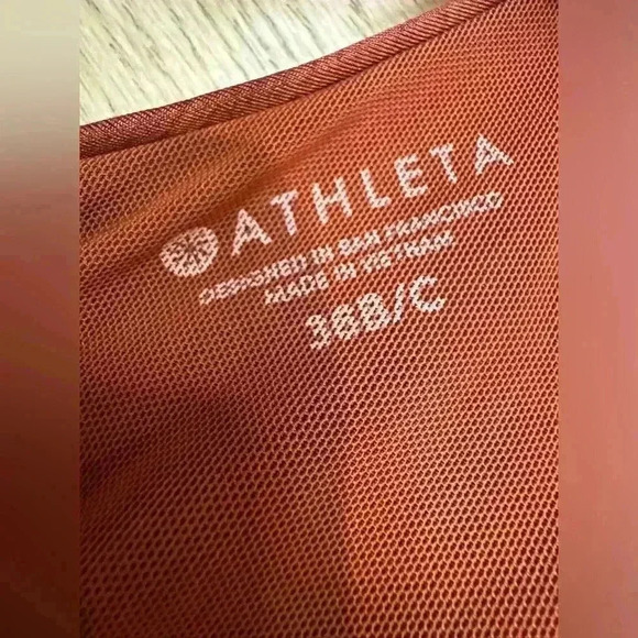 Athleta Women’s Aqualuxe Rust Red Twist Swimsuit Size Bra 36B/C Panties XS - Picture 4 of 9